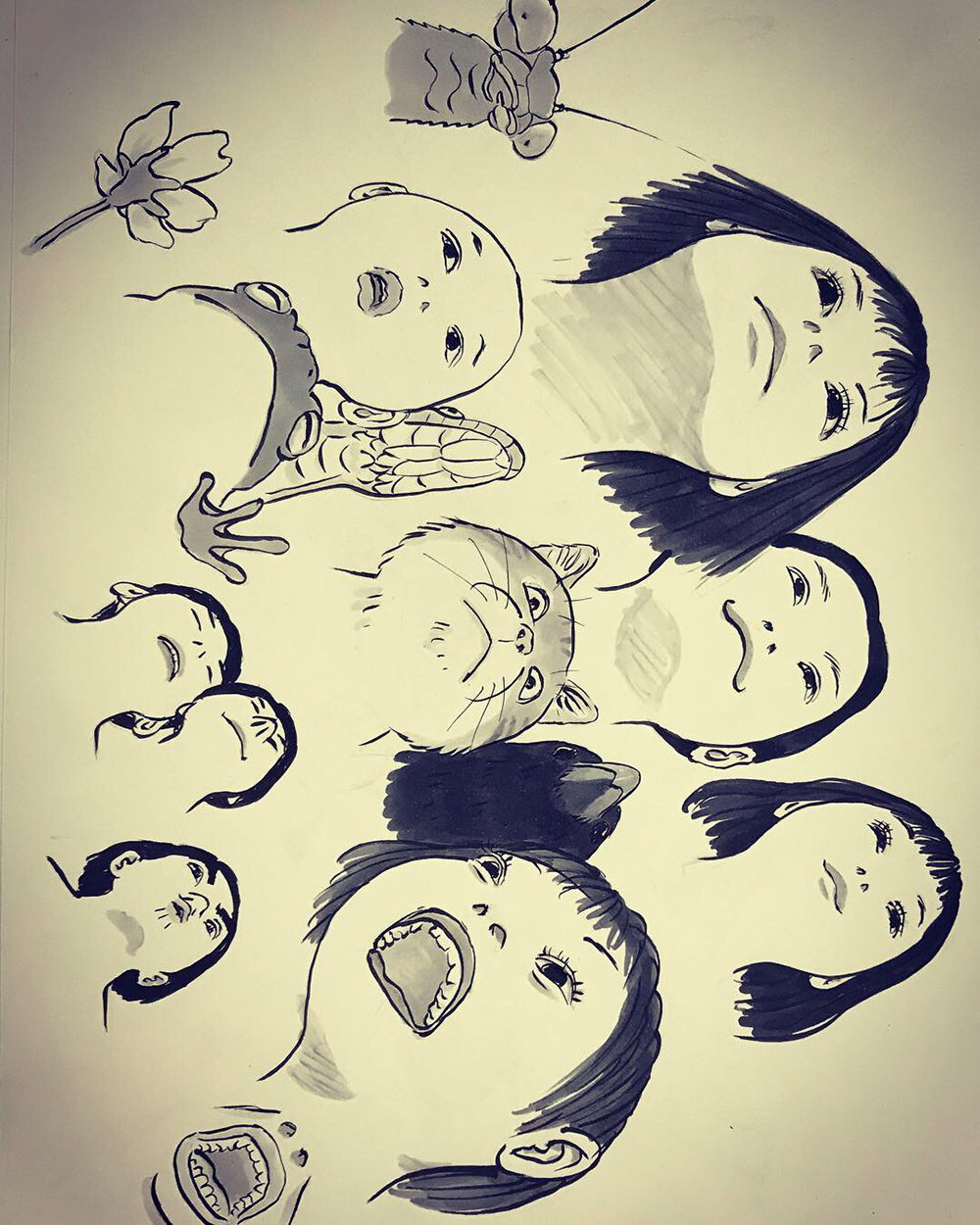 上を見上げる顔の日 MIAGERU2