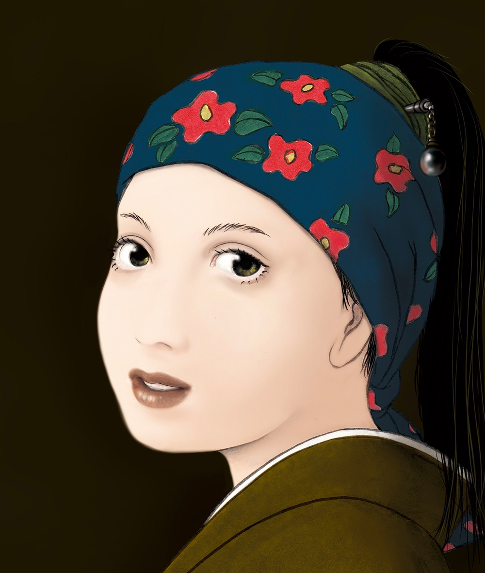 真珠の髪飾りの少女（color） VERMEER