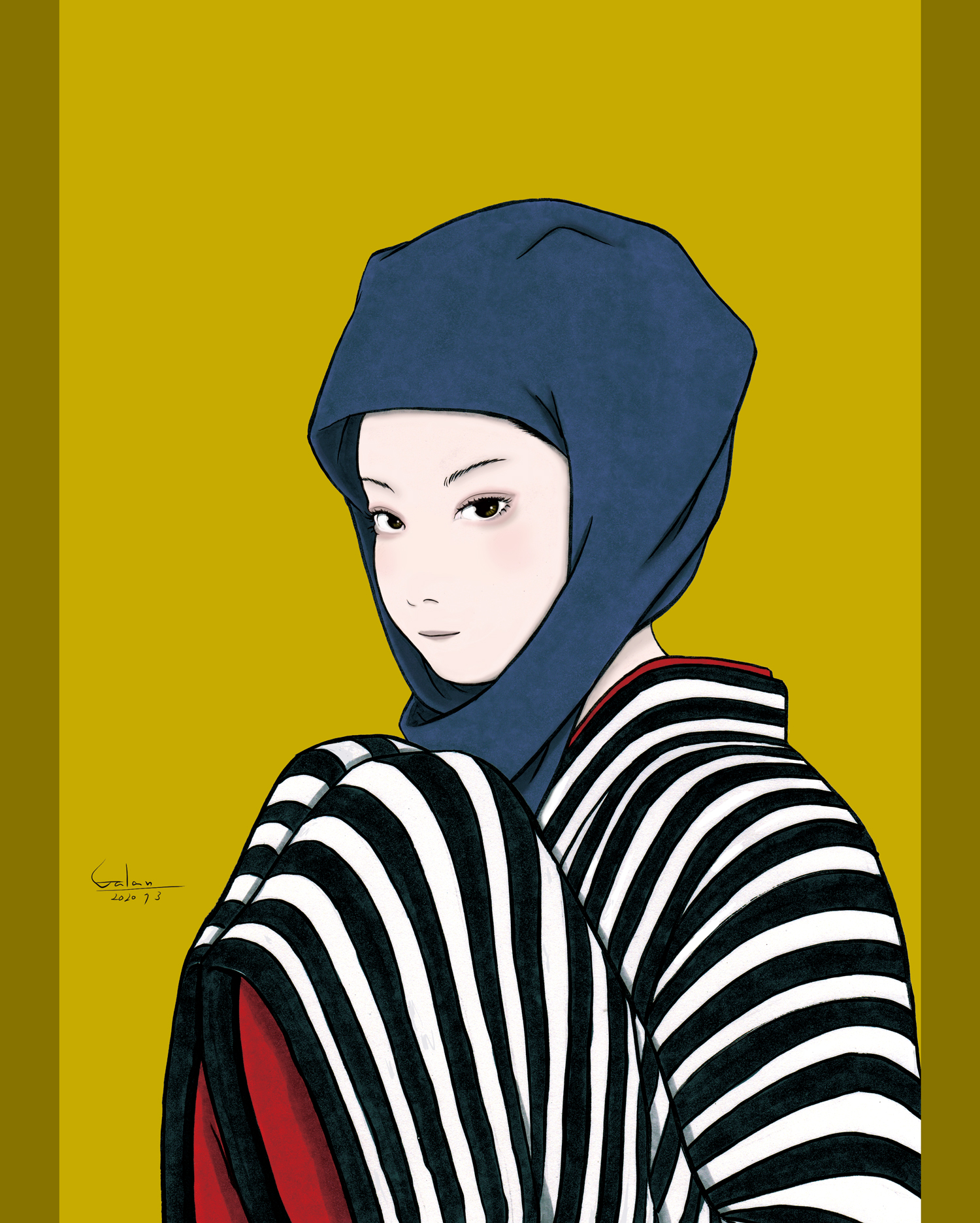 頭巾を被る女（color） ZUKIN